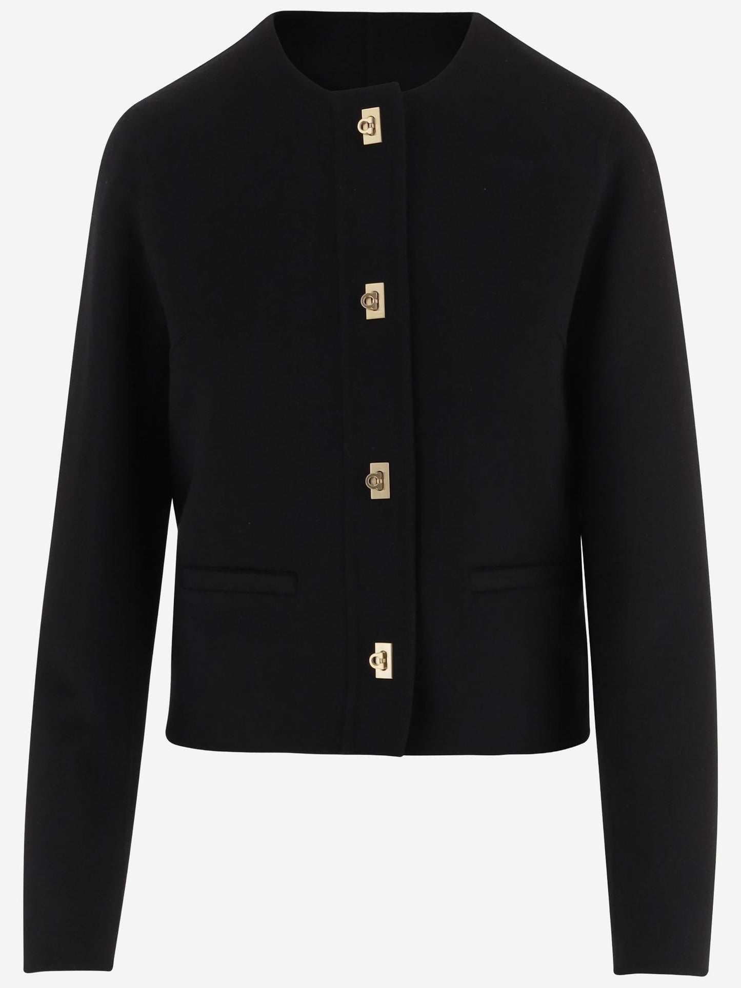 Wool and Cashmere Jacket, Gold Buttons