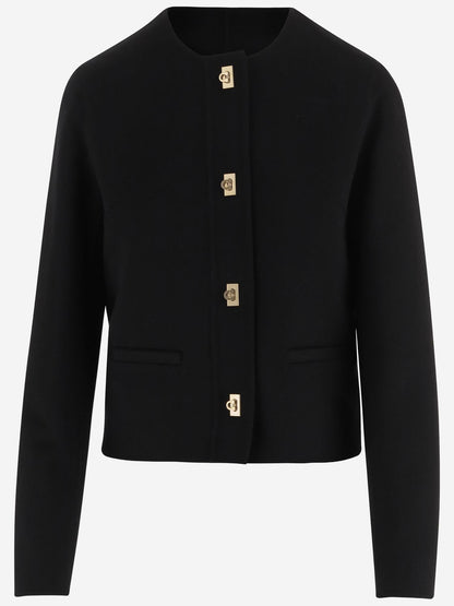 Wool and Cashmere Jacket, Gold Buttons