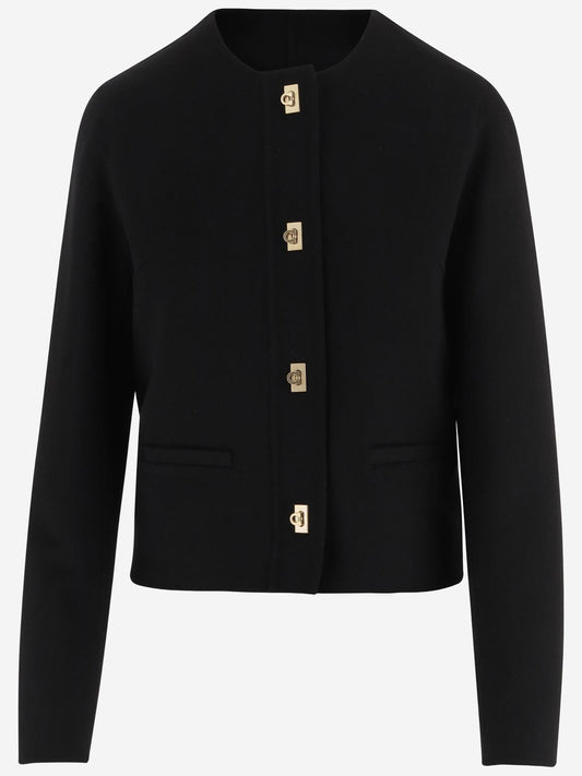 Wool and Cashmere Jacket, Gold Buttons