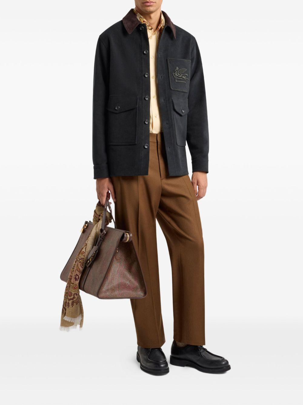 Green Corduroy-Collar Jacket