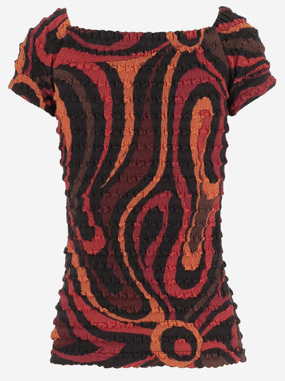 Top in Crinkled Polyester