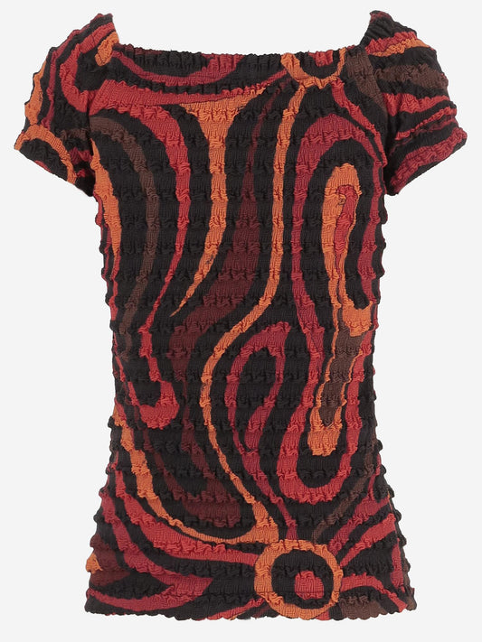 Top in Crinkled Polyester