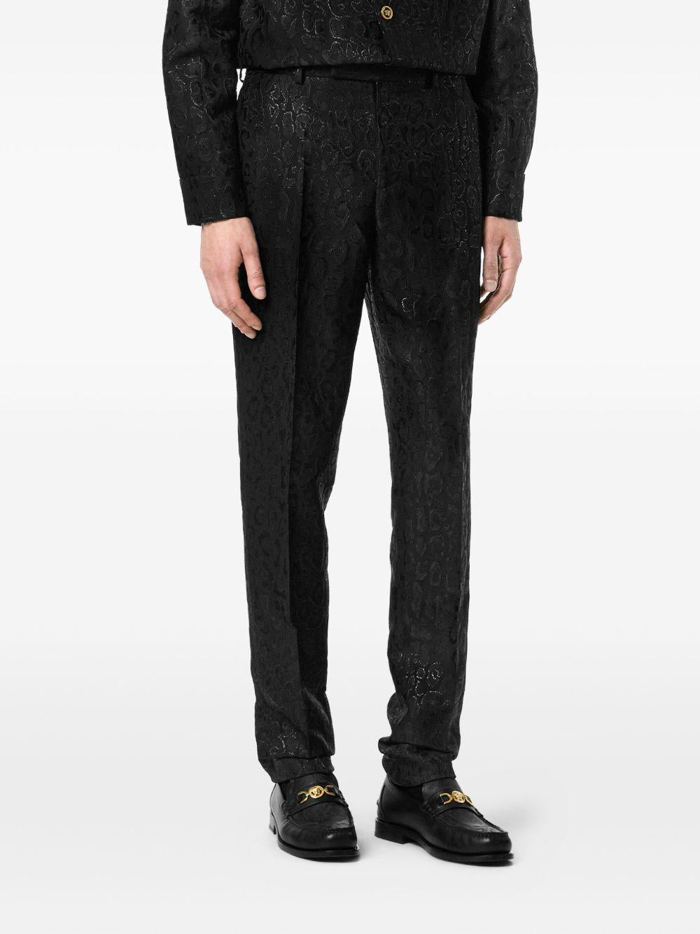 Jacquard Leopard Trousers
