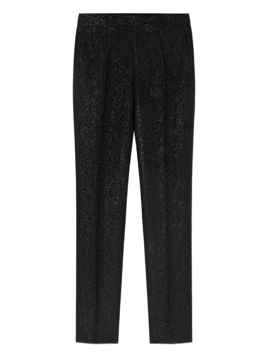 Jacquard Leopard Trousers