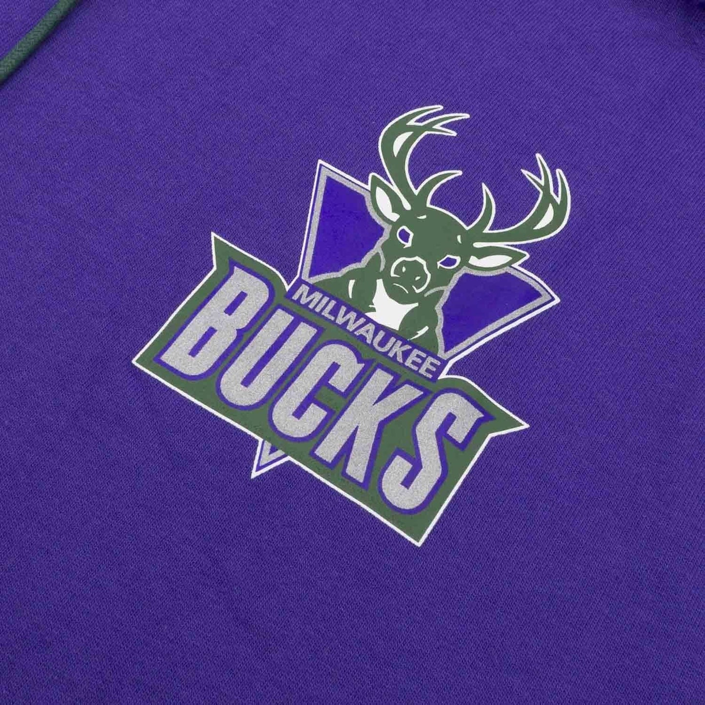 Mitchell & Ness Men's NBA Short Sleeve Split Hoody Milwaukee Bucks Hoodies