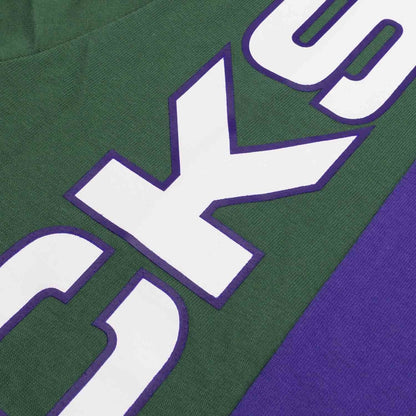Mitchell & Ness Men's NBA Short Sleeve Split Hoody Milwaukee Bucks Hoodies