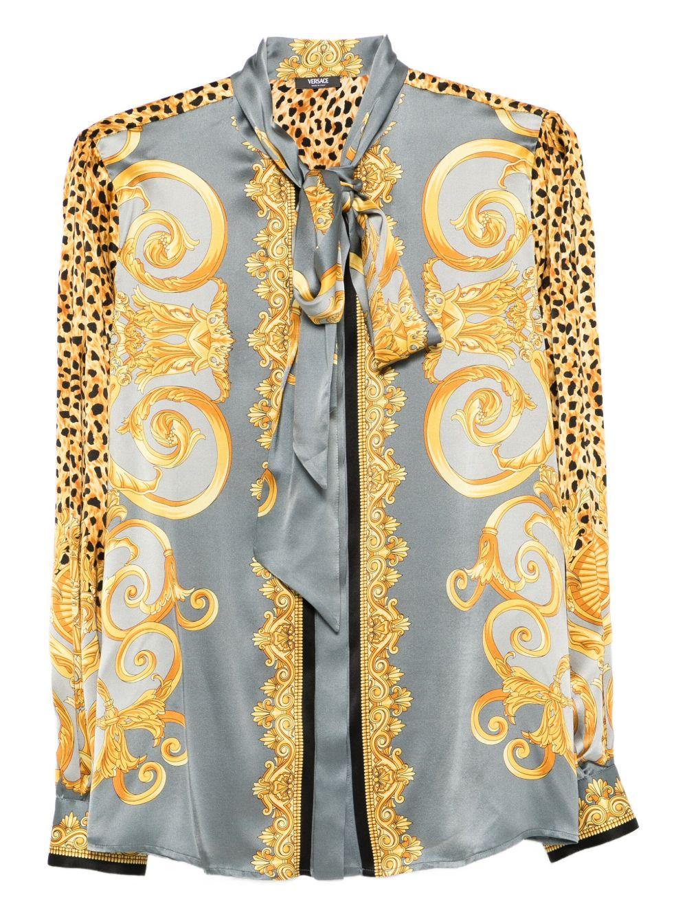 Shirt With Lavaliere Collar