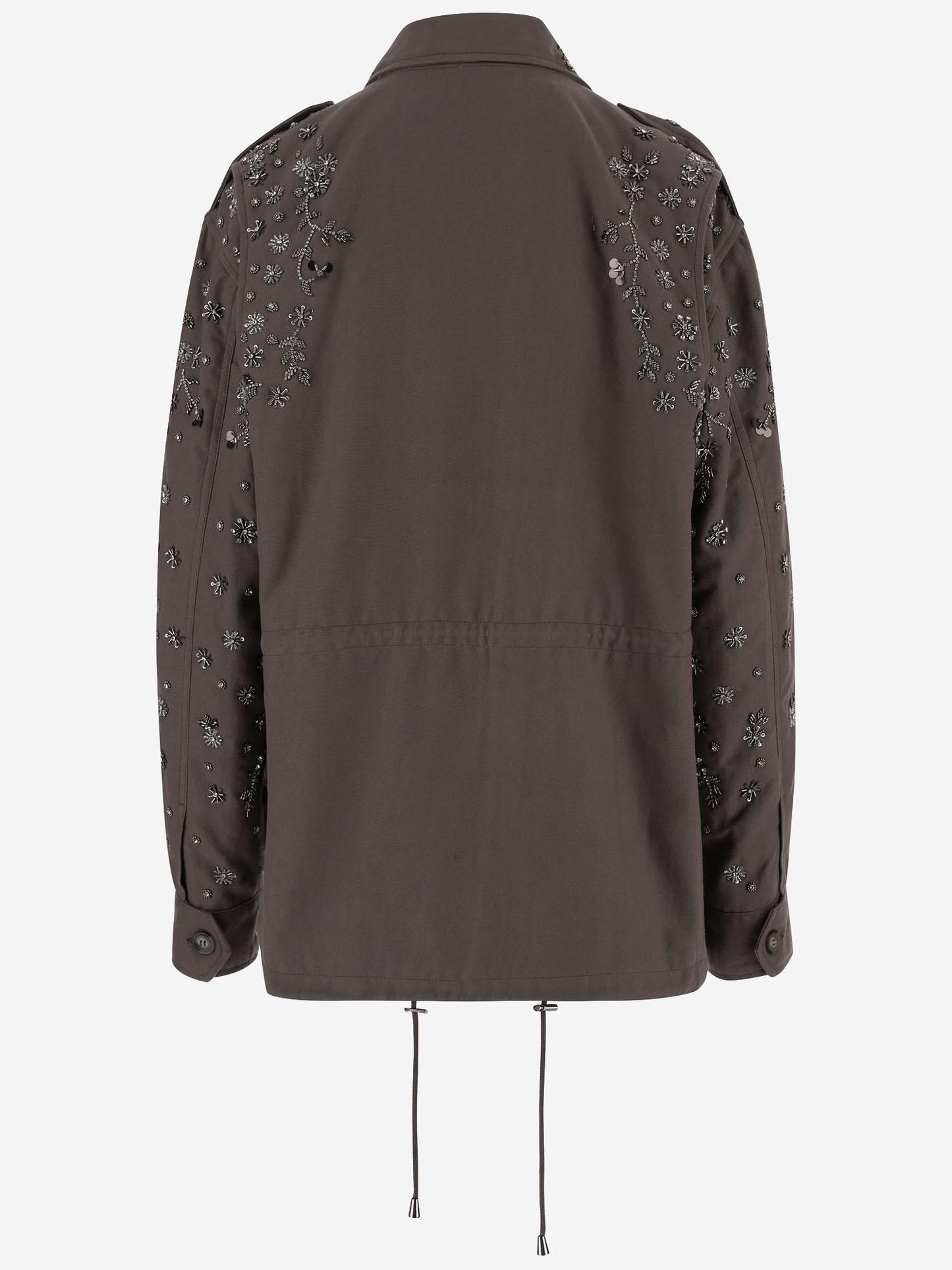 Embroidered Cotton Jacket With Appliqués