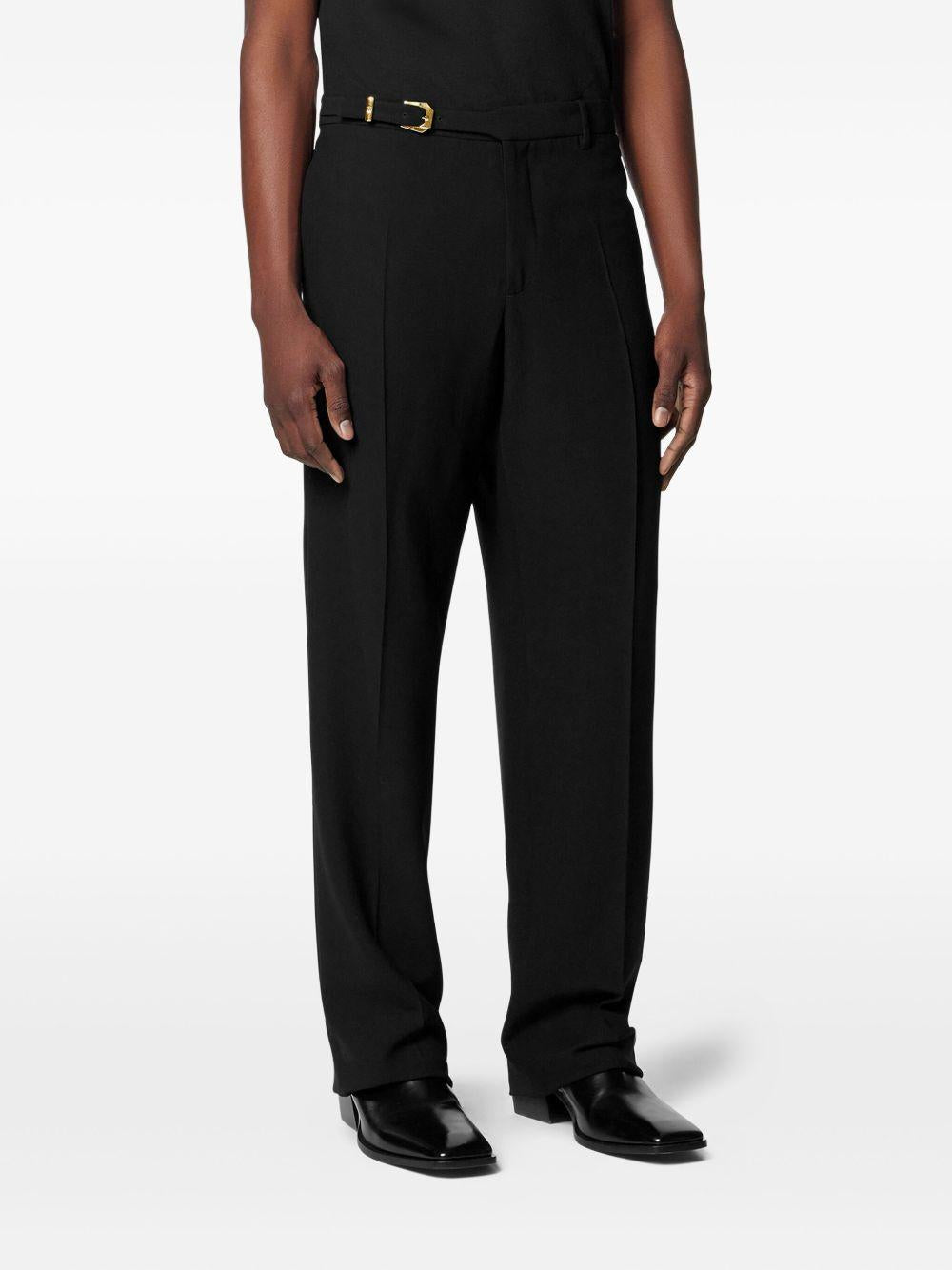 Trousers With Gold-Toned Buckle
