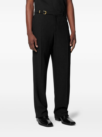 Trousers With Gold-Toned Buckle