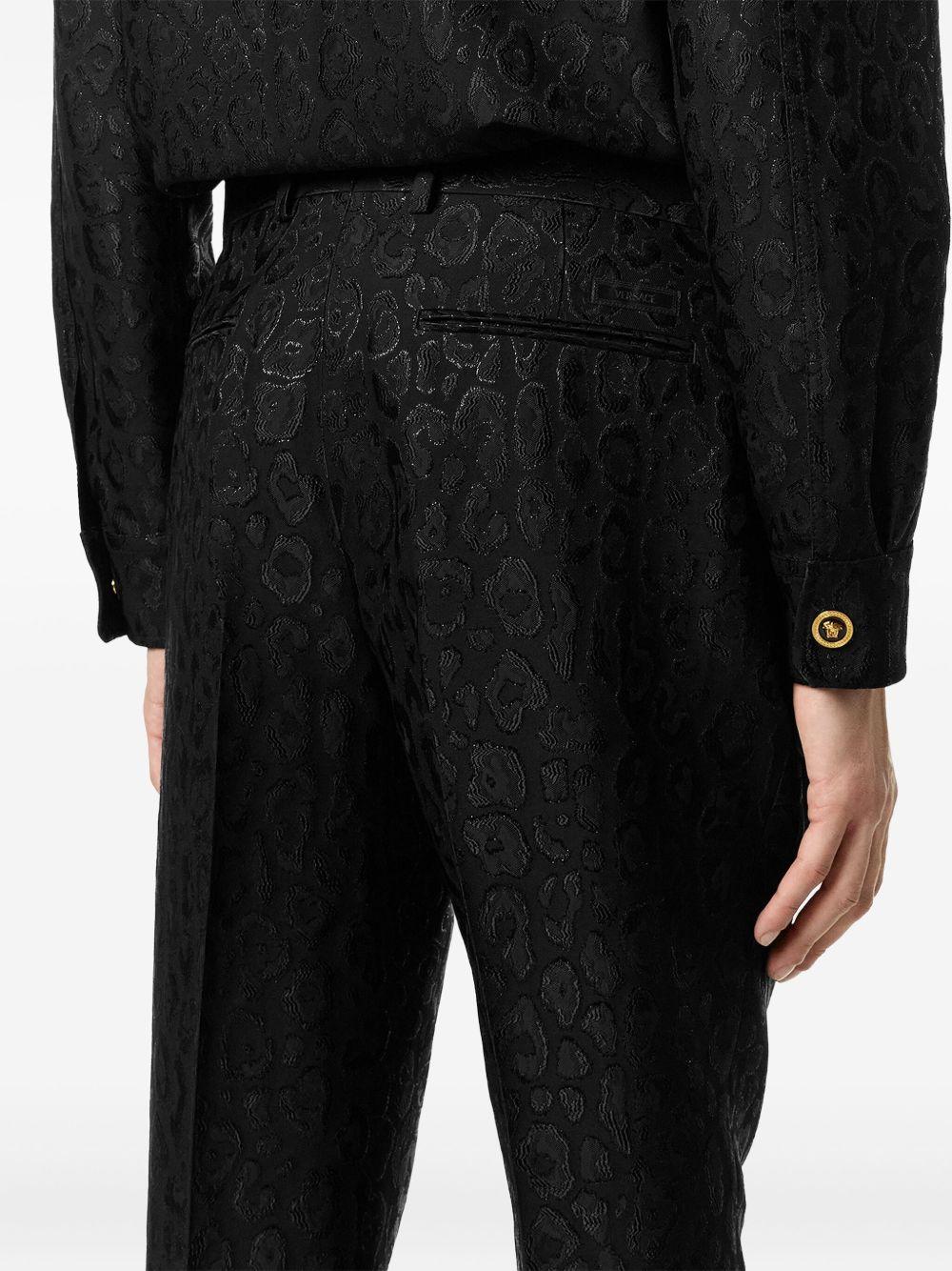 Jacquard Leopard Trousers