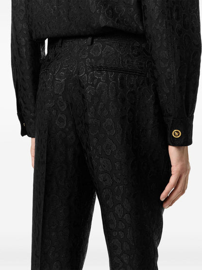 Jacquard Leopard Trousers