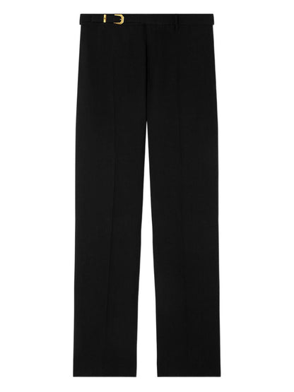 Trousers With Gold-Toned Buckle