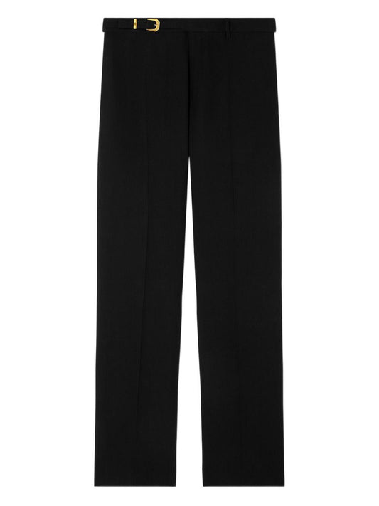 Trousers With Gold-Toned Buckle