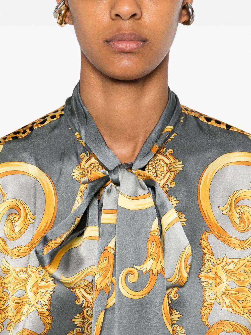 Shirt With Lavaliere Collar
