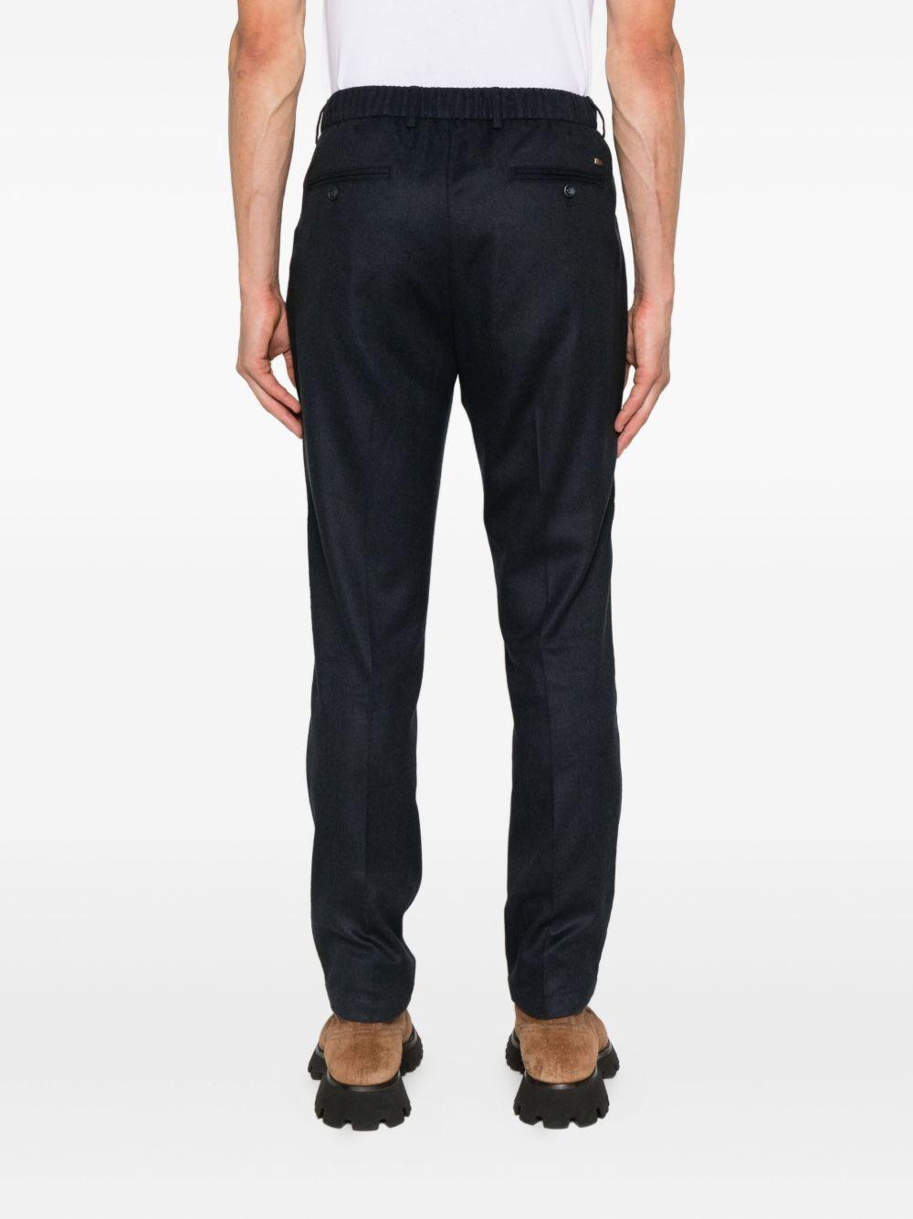 Trousers Navy Blue Silk-Cashmere