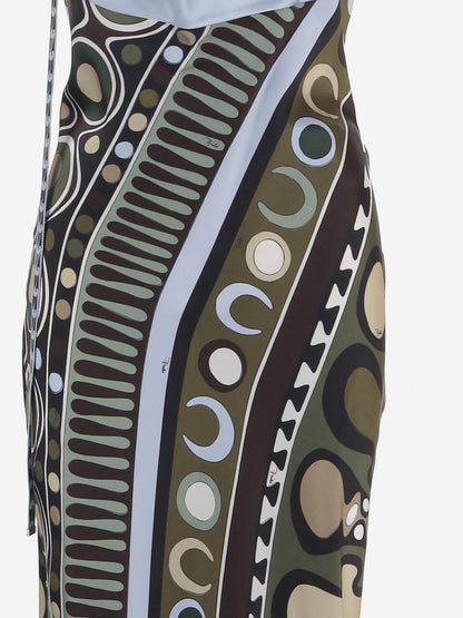 Dress Silk and Viscose All-Over Print