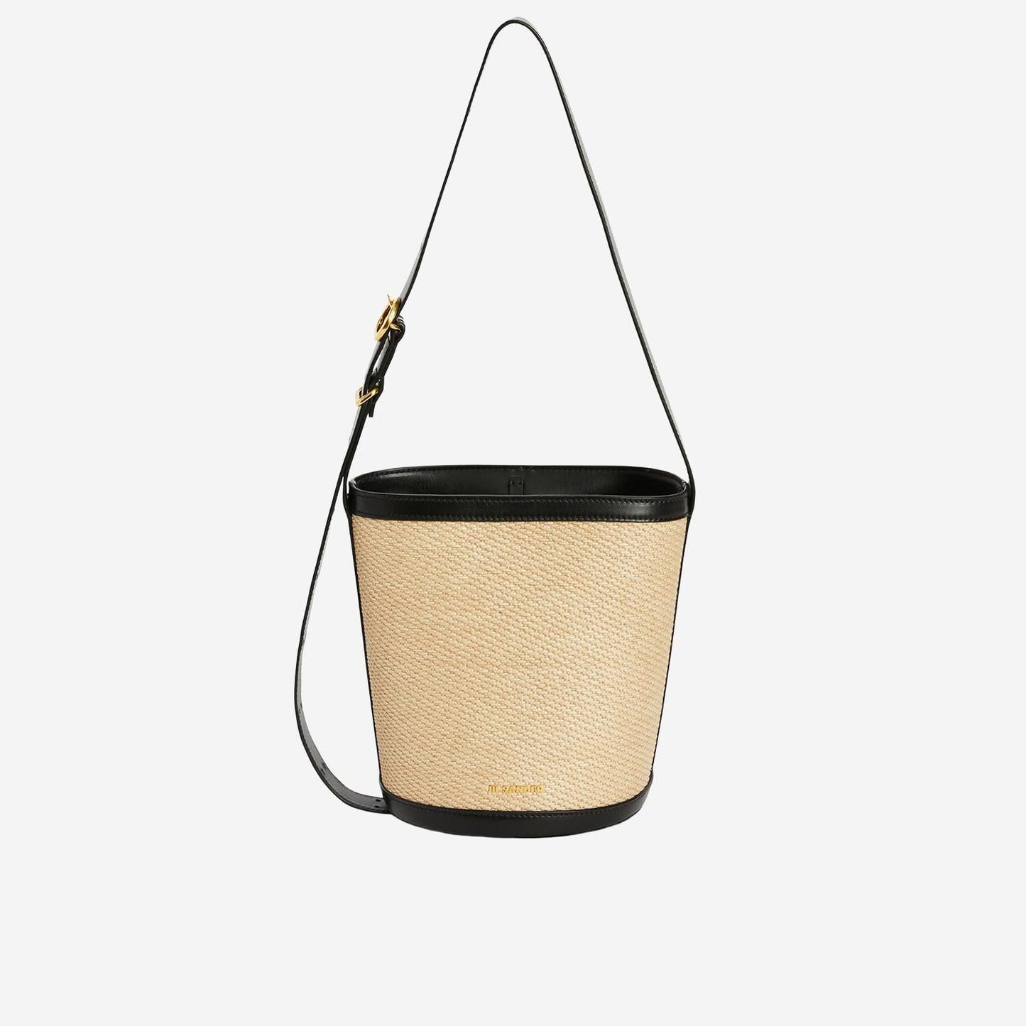 Canno Bucket Bag in Leather and Rafia
