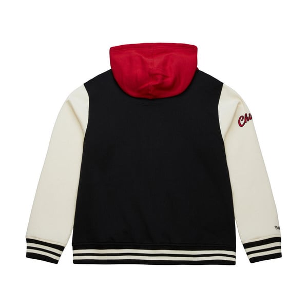 Men's Mitchell & Ness Courtside Fleece Button Front Bulls