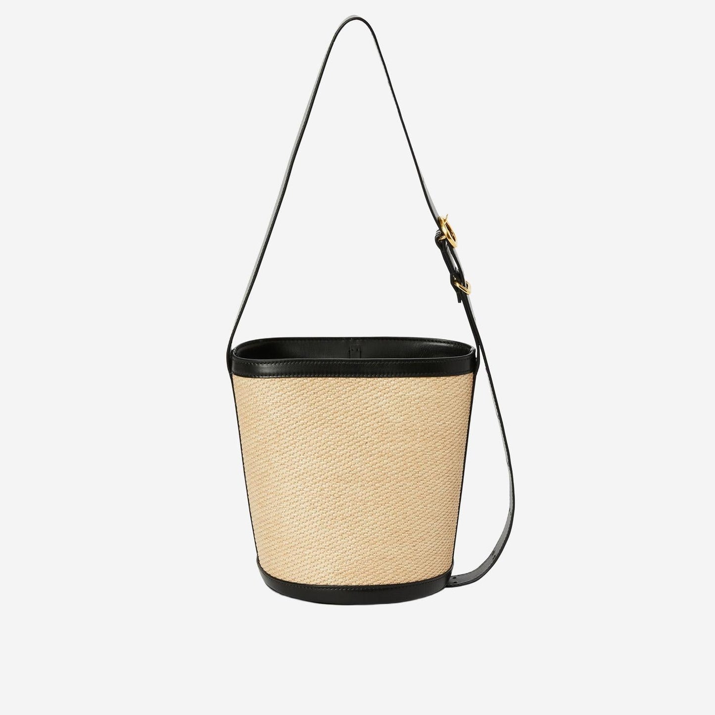 Canno Bucket Bag in Leather and Rafia