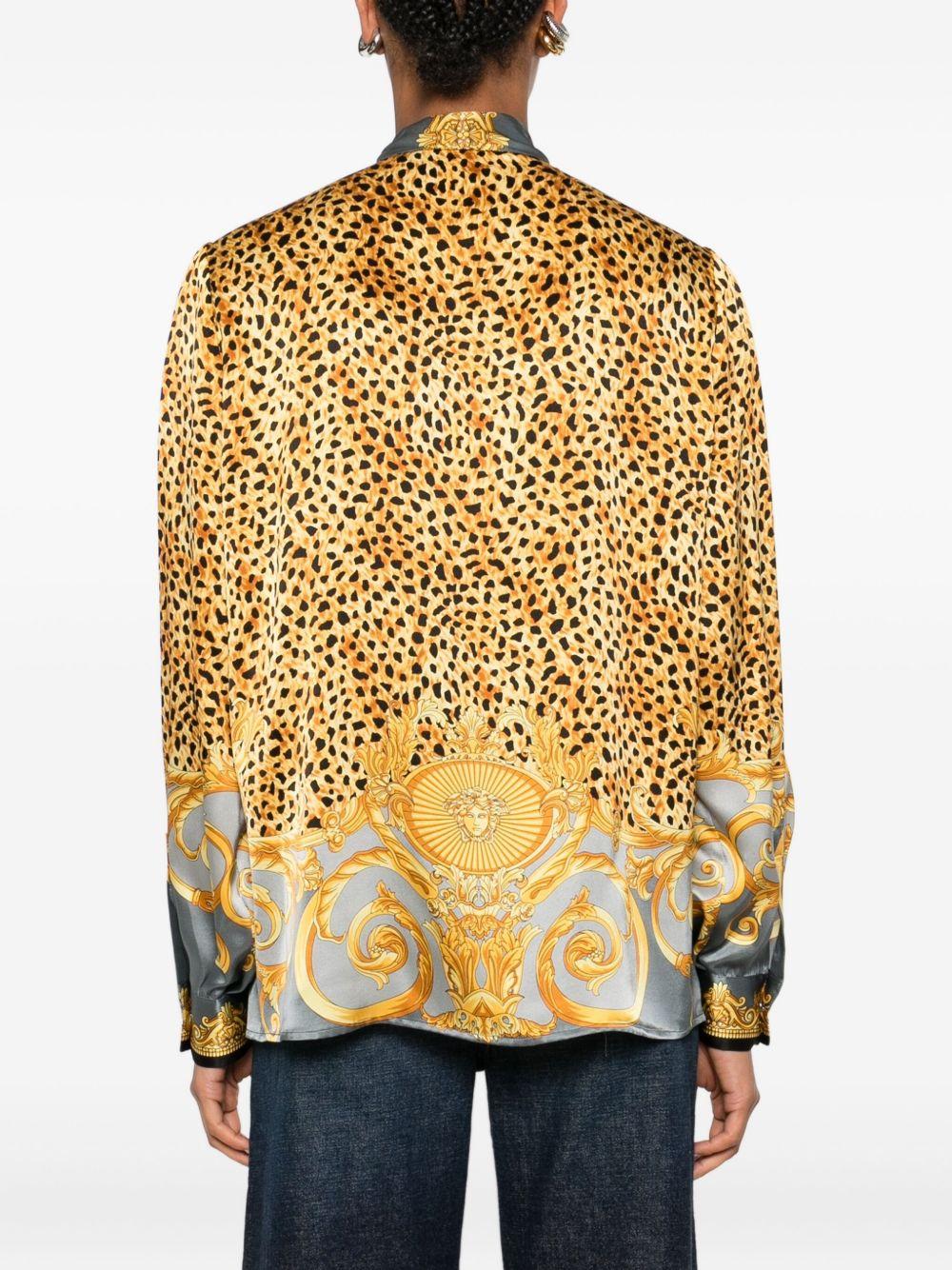 Shirt With Lavaliere Collar