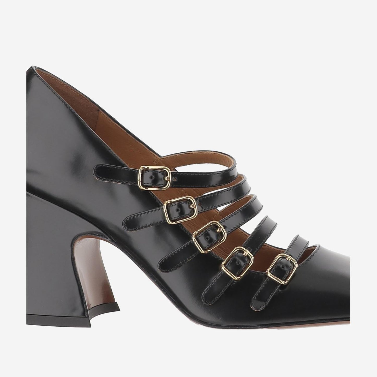 Chloé Janis Shiny Leather Pumps