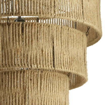 River of Goods 19.75" W 1-Light Fiora Metal and Jute Pendant