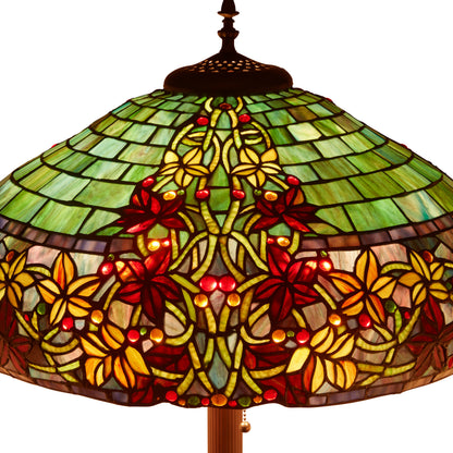 River of Goods 65" H Hampstead Tiffany-Style Stained Glass Floor Lamp