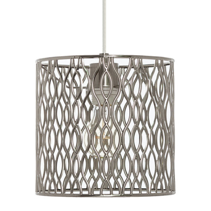 River of Goods 8.125" W Asa Metal Pendant Light with Silver-Tone Shade