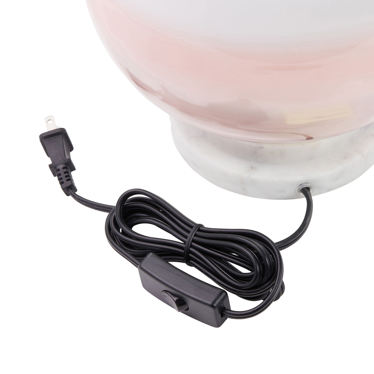 River of Goods 13" H Emily White and Pink Ombre Stacked Base Globe Shade Accent Lamp