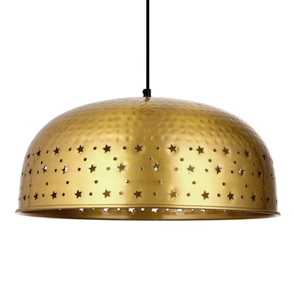 River of Goods Stevie 17.75"W Star-Shaped Cutout Gold Pendant Light