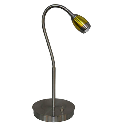 Brushed Nickel With Gold Accented Head-