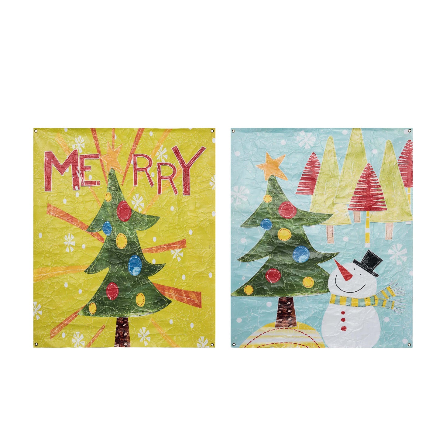 Paper Art Decor Set of 2 Christmas Wall Art Home Decorations for Festive Holiday Cheer