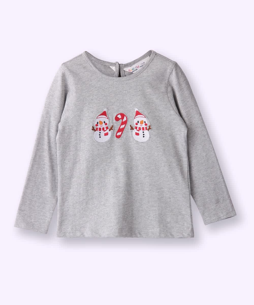 Snowman Full Sleeve T-Shirt Grey