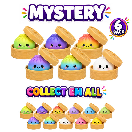 6-Pack Squishy Sensory Stress Relief Squeeze Toys - Dumpling