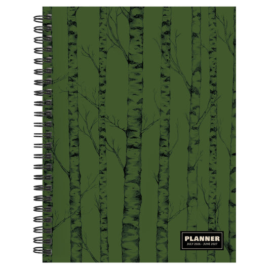 July 2026 - June 2027 Green Forest Weekly Monthly Planner
