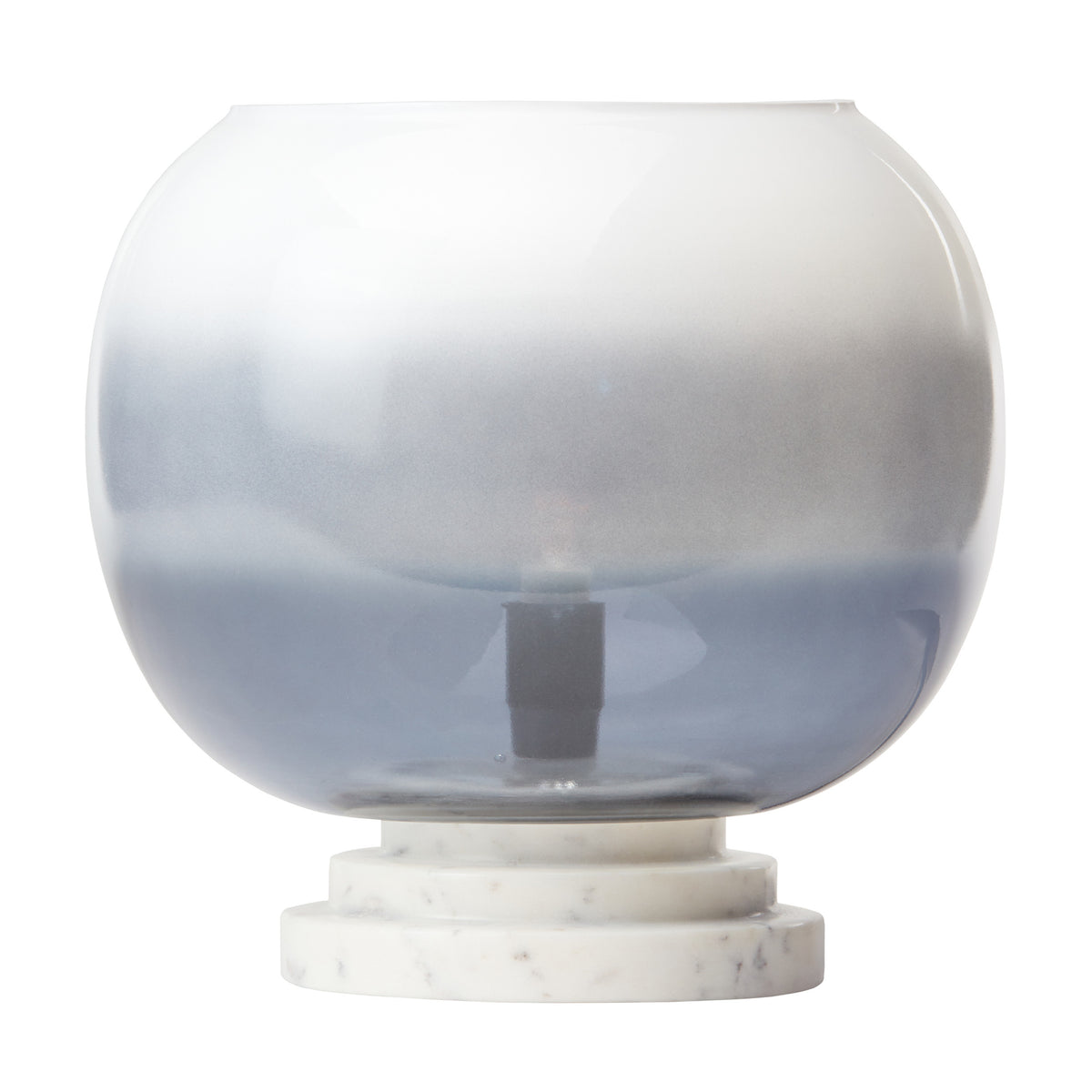 River of Goods 13" H Emily White and Blue Ombre Stacked Base Globe Shade Accent Lamp