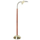 Antique Brass With Cherry Wood Post