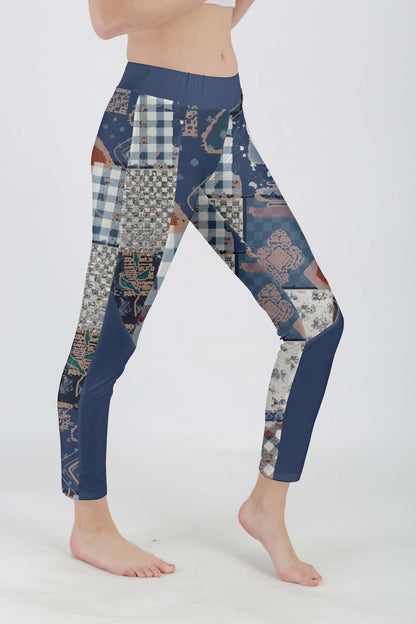 Blue Patchwork Print-