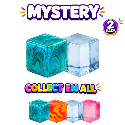 2-Pack Squishy Sensory Stress Relief Squeeze Toys - Cube