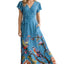 Blue Multi Bird Print
