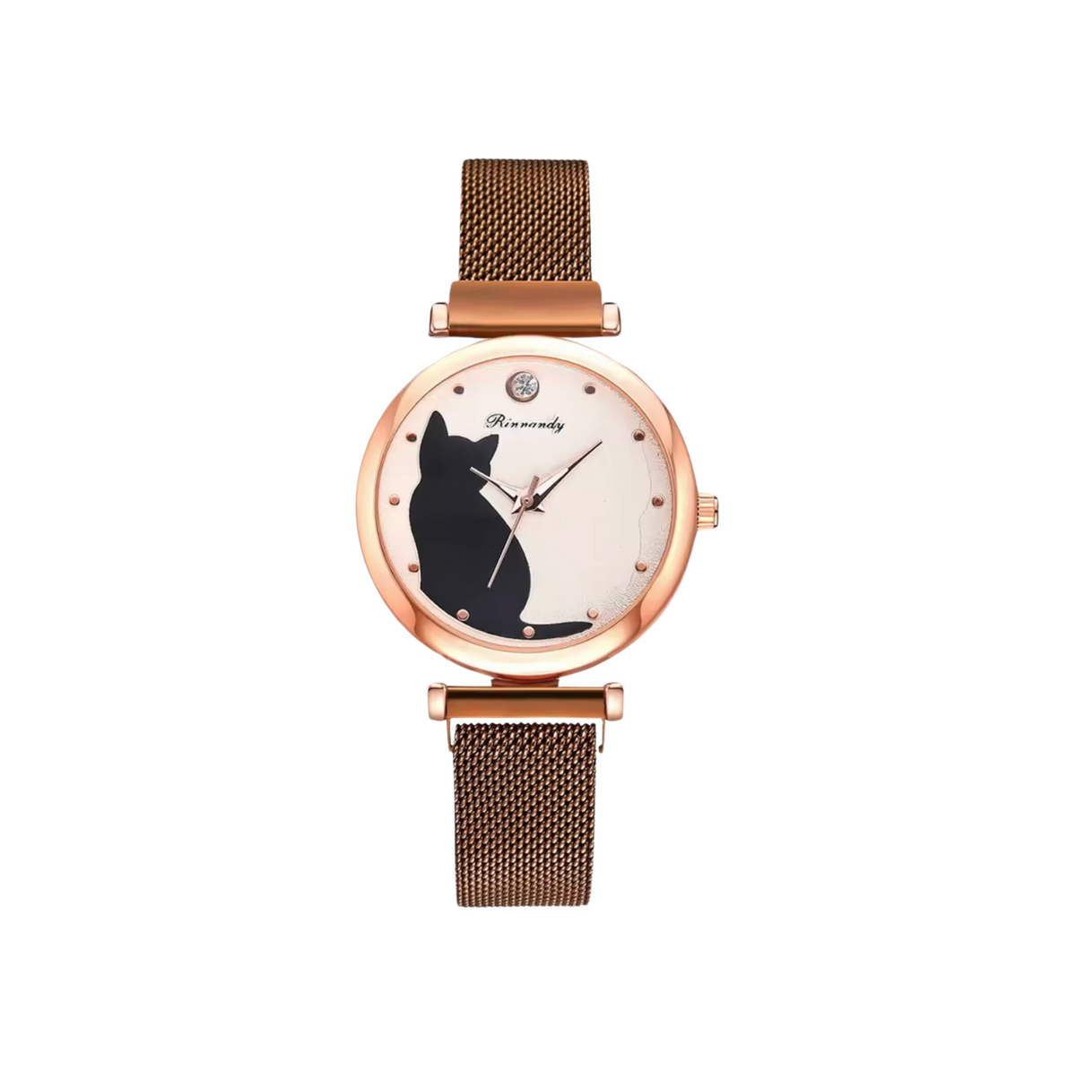 Rose Gold-Tone Cat Watch