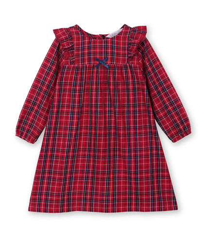 Beebay Shoulder frill check dress Red