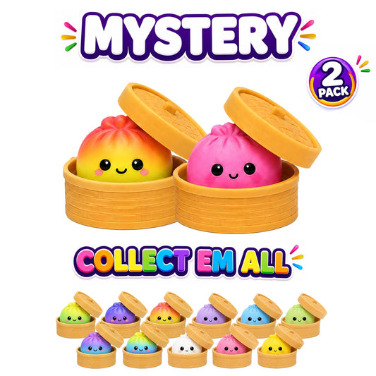 2-Pack Squishy Sensory Stress Relief Squeeze Toys - Dumpling