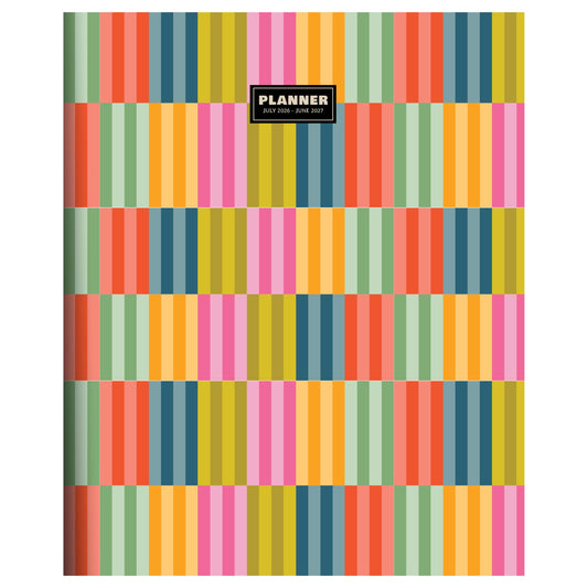 July 2026 - June 2027 Blocked Colors Monthly Planner
