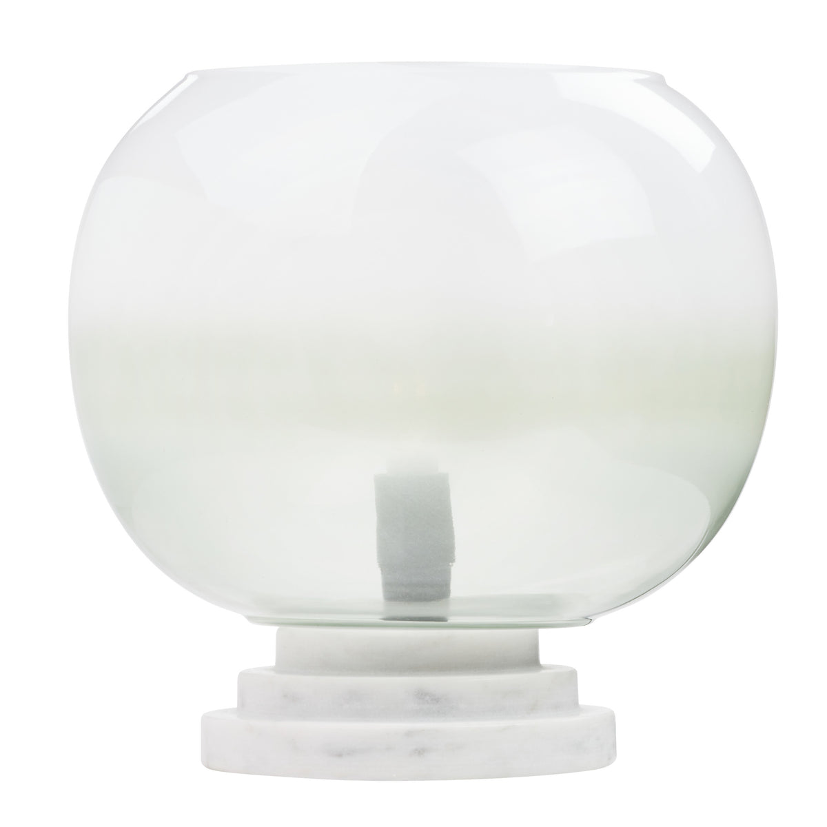 River of Goods 13" H Emily White and Green Ombre Stacked Base Globe Shade Accent Lamp