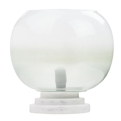 River of Goods 13" H Emily White and Green Ombre Stacked Base Globe Shade Accent Lamp