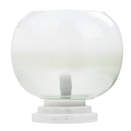 River of Goods 13" H Emily White and Green Ombre Stacked Base Globe Shade Accent Lamp