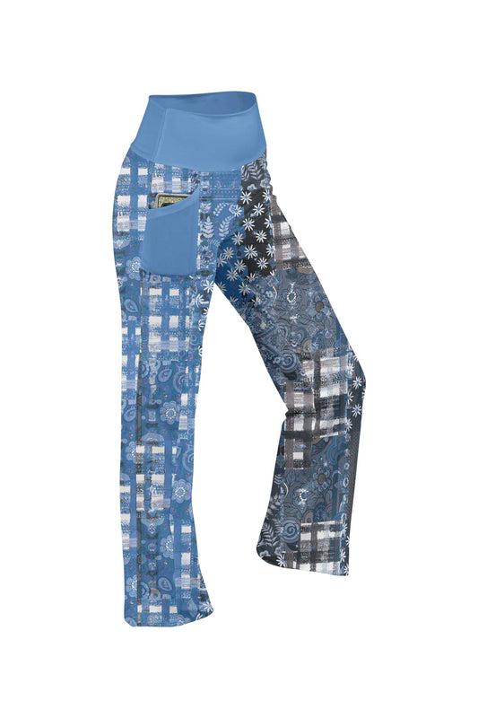 Blue Patchwork Print-