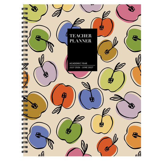 July 2026 - June 2027 Apples Teacher and Home School Lesson Planning Book